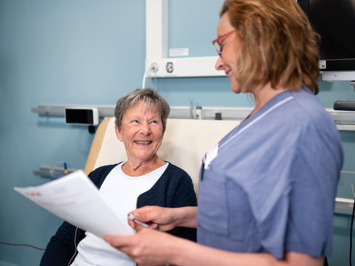 Bilder tagna i samband med pressmeddelande om Scapis studien på Hjärtkliniken."Patienterna" är modeller.