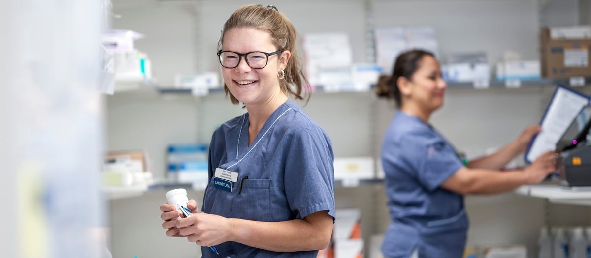 Bilder tagna i samband med en rekryteringsinsats på Internmedicin och Infektion. Bilderna tagna på Infektion 5.