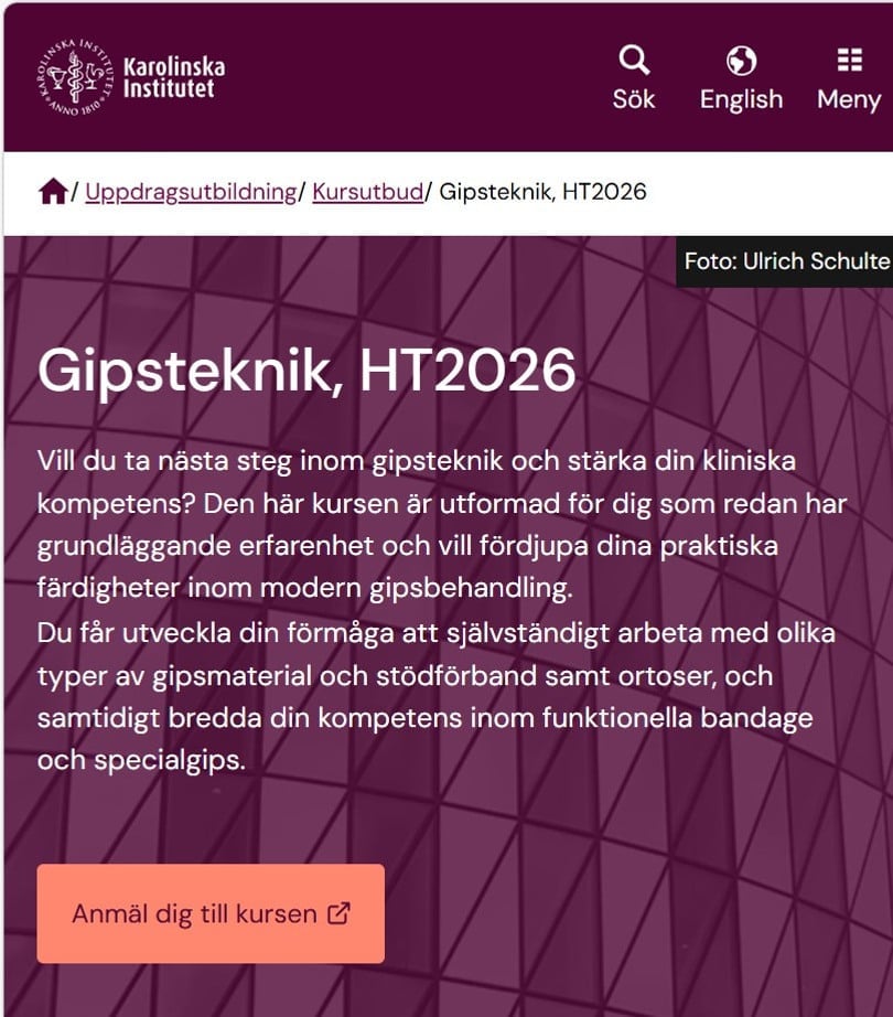 Information om ny gipsteknikkurs